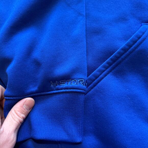 Men's Under Armour Storm Air Force Falcons Blue Fleece Hoodie Sweatshirt Sz 2XL - Picture 3 of 7